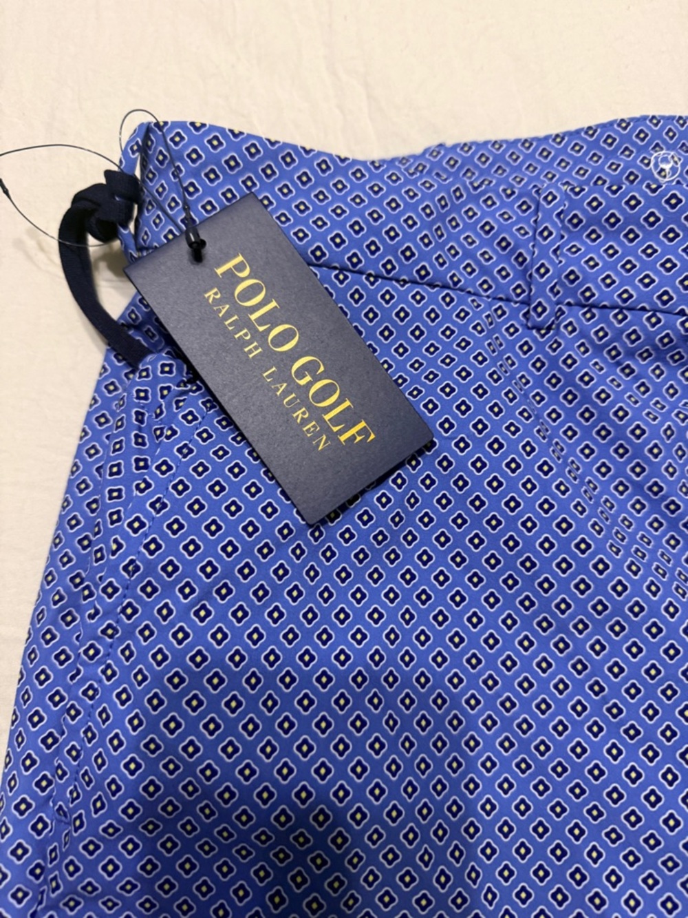 Ralph Lauren Blue Geometric Print Hybrid Shorts - Picture 2 of 7